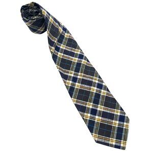 vtg 80s BROOKS BROTHERS BROOKSGATE madras plaid tie wide